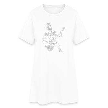Millard Fillmore Guitar - Women’s T-Shirt Dress - white - Front