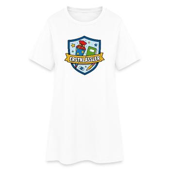 Erstklässler Schulstart Shield - Frauen T-Shirt-Kleid - Weiß - Vorne