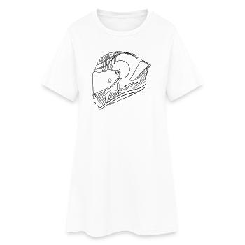 Black Helmet - Visor - Women’s T-Shirt Dress - white - Front