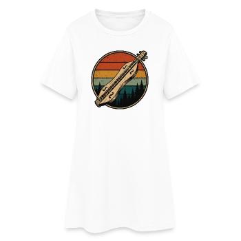 Dulcimer Musicien de Dulcimer Instrument pincé - Robe T-shirt Femme - blanc - Devant