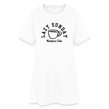 Édition des amateurs de café du club des membres du dimanche paresseux - Robe T-shirt Femme - blanc - Devant
