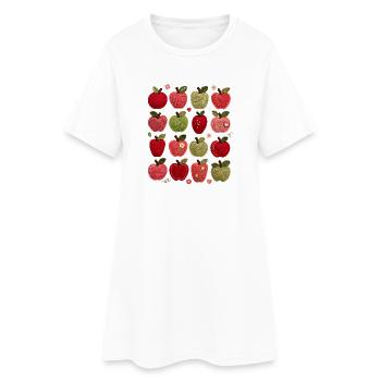 apples apples - Women’s T-Shirt Dress - white - Front