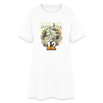 Ich bin 12 Motocross Fahrer - Frauen T-Shirt-Kleid - Weiß - Vorne