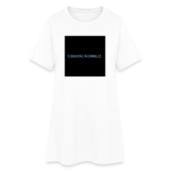 Blaues Handlettering auf Schwarz EL QUE NO SALTA  - Frauen T-Shirt-Kleid - Weiß - Vorne