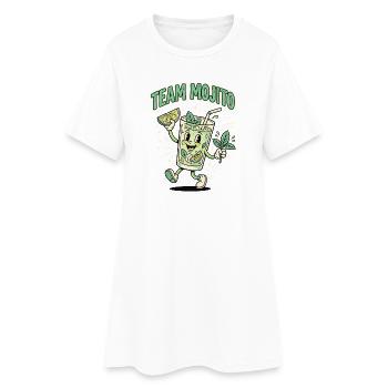Barman de cocktails Mojito pour enterrement de vie de garçon - Robe T-shirt Femme - blanc - Devant