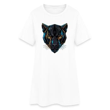 Geometric Panther - Women’s T-Shirt Dress - white - Front