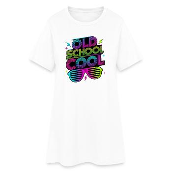 Old School Cool 80's Costume 80s - Women’s T-Shirt Dress - white - Front