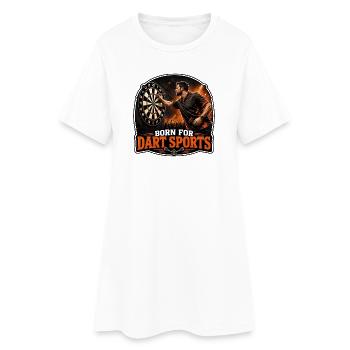 Born for darts - Women’s T-Shirt Dress - white - Front