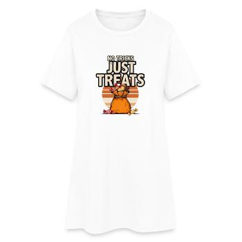 Halloween Candy – No Tricks Just Treats - Women’s T-Shirt Dress - white - Front
