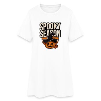 Halloween Pumpkin – Saison Effrayante - Robe T-shirt Femme - blanc - Devant