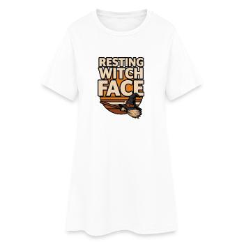 Witch Halloween – Resting Witch Face - Women’s T-Shirt Dress - white - Front