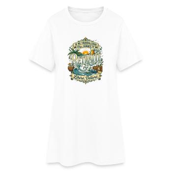 Vive la Retraite - Cadeau Humour Voyage et Plage - Robe T-shirt Femme - blanc - Devant