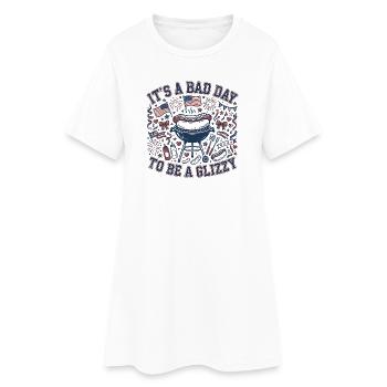 Today is a bad day to get a glizzy hot dog - Women’s T-Shirt Dress - white - Front