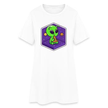 Alien Pizza Scout - Robe T-shirt Femme - blanc - Devant