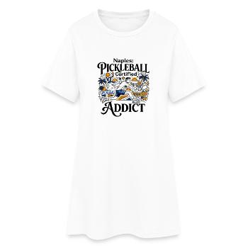 Naples Florida Certified Pickleball Addict - Frauen T-Shirt-Kleid - Weiß - Vorne