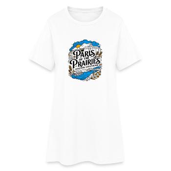 Paris des Prairies Saskatoon, Saskatchewan - Robe T-shirt Femme - blanc - Devant