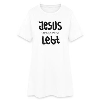 Jesus Meine Hoffnung Lebt - Frauen T-Shirt-Kleid - Weiß - Vorne