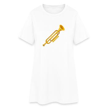 Trombone - Women’s T-Shirt Dress - white - Front