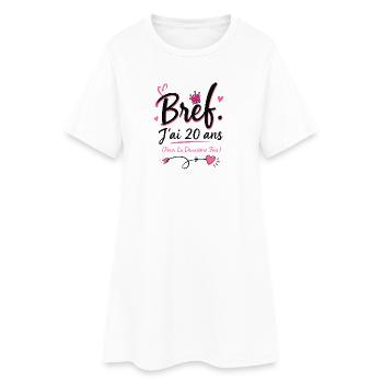 Femme cadeau d'anniversaire 40 ans - Robe T-shirt Femme - blanc - Devant