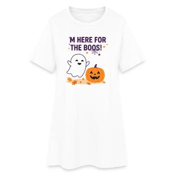 I'm Here For The Angry Ghost - Funny Halloween - Women’s T-Shirt Dress - white - Front
