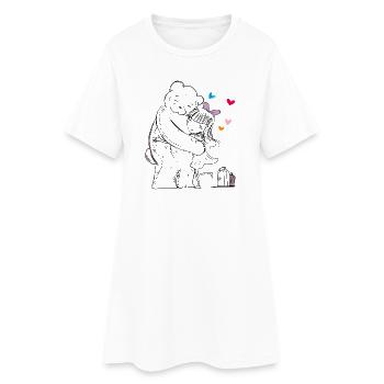 Teddy goes on vacation - Women’s T-Shirt Dress - white - Front