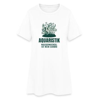 Aquaristik Wasserwechsel Ist Mein Cardio Aquarium - Frauen T-Shirt-Kleid - Weiß - Vorne