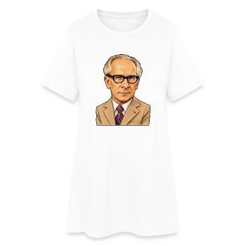 Erich Honecker Karikatur (freigestellt) - Frauen T-Shirt-Kleid - Weiß - Vorne