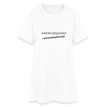 Inner Silence | Constructive Noise - Women’s T-Shirt Dress - white - Front