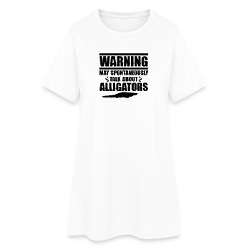 Alligator Reptile - Women’s T-Shirt Dress - white - Front
