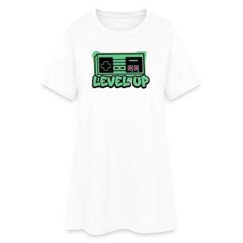 Level Up Controller Icon - Frauen T-Shirt-Kleid - Weiß - Vorne