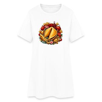 Biscuit chinois doré dans la magie du festival - Robe T-shirt Femme - blanc - Devant