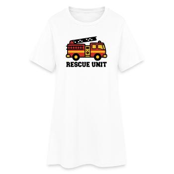 Fire Truck Logo - Women’s T-Shirt Dress - white - Front