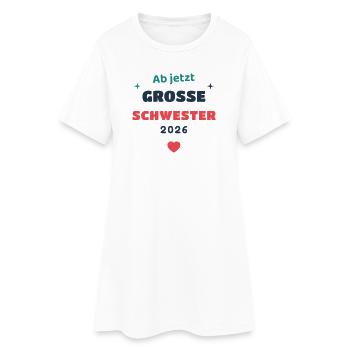 Einschulung 2026 Schwester - Schulkind Geschenk Sc - Frauen T-Shirt-Kleid - Weiß - Vorne