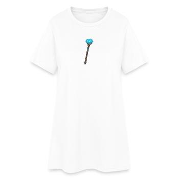 Magic Crystal Rod Blue - Women’s T-Shirt Dress - white - Front