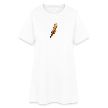 Feuerklinge Flammenschwert - Frauen T-Shirt-Kleid - Weiß - Vorne