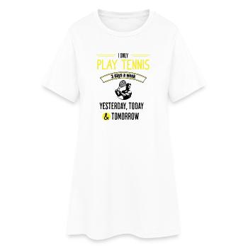 Lustiges Tennis-Zitat - Frauen T-Shirt-Kleid - Weiß - Vorne