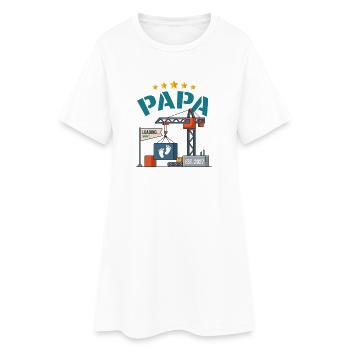 Future Daddy 2027 Beladen Baby-Bau - Frauen T-Shirt-Kleid - Weiß - Vorne