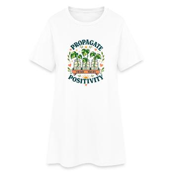 Propagate Positivity – Potho's offshoot - Women’s T-Shirt Dress - white - Front