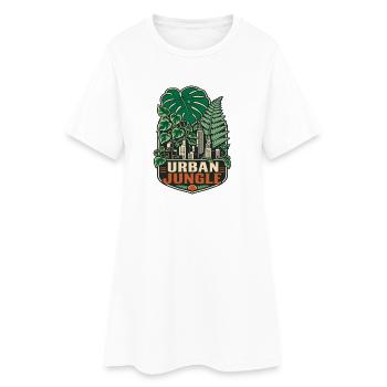 Urban Jungle – Monstera City Plants - Women’s T-Shirt Dress - white - Front