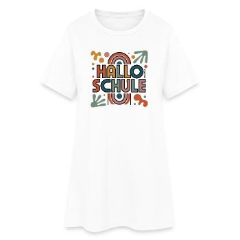 Hallo Schule 2026  - Frauen T-Shirt-Kleid - Weiß - Vorne