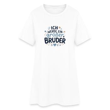 Ich werde ein großer Bruder - Frauen T-Shirt-Kleid - Weiß - Vorne