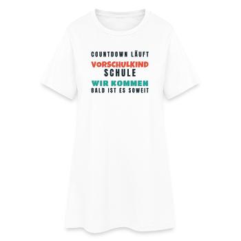 Vorschulkind Countdown Schule wir kommen 2026 - Frauen T-Shirt-Kleid - Weiß - Vorne