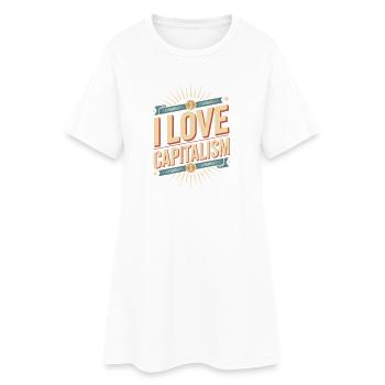 I Love Capitalism Unternehmer Aktien Kapitalismus - Frauen T-Shirt-Kleid - Weiß - Vorne