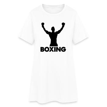 Boxing - Frauen T-Shirt-Kleid - Weiß - Vorne