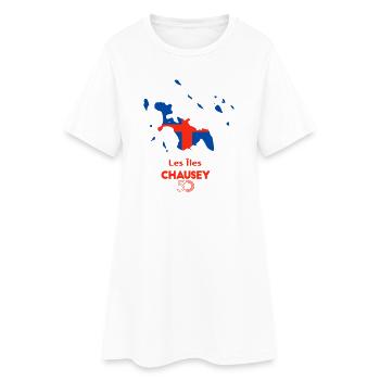  Îles Chausey - Robe T-shirt Femme - blanc - Devant