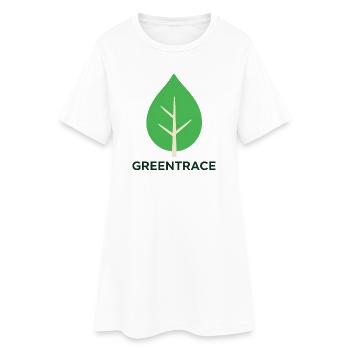 Greentrace Green Leaf - Women’s T-Shirt Dress - white - Front