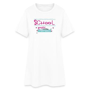 School - Women’s T-Shirt Dress - white - Front
