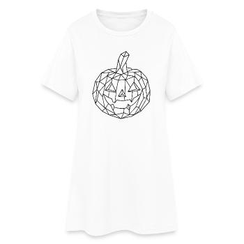 Halloween Kristallkuerbis zum ausmalen - Frauen T-Shirt-Kleid - Weiß - Vorne