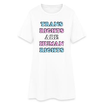 Les droits des personnes trans sont des droits humains - Robe T-shirt Femme - blanc - Devant
