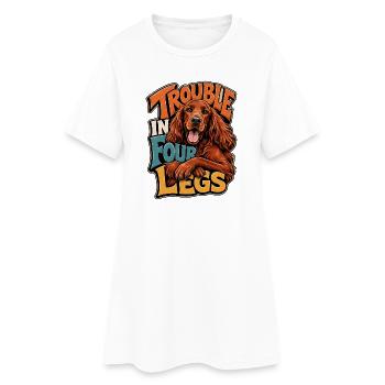 English Setter - Women’s T-Shirt Dress - white - Front
